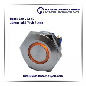 Butto J30-272-YD 30mm Işıklı Yaylı Buton