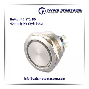 Butto J40-272-BD 40mm Işıklı Yaylı Buton