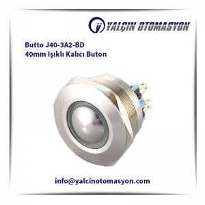 Butto J40-3A2-BD 40mm Işıklı Kalıcı Buton