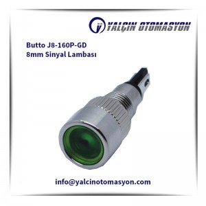 Butto J8-160P-GD 8mm Sinyal Lambası