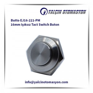 Butto EJ16-221-PM 16mm Işıksız Tact Switch Buton
