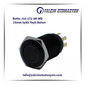 Butto J16-272-AK-WD 16mm Işıklı Yaylı Buton