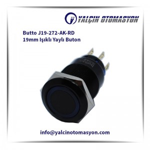 Butto J19-272-AK-RD 19mm Işıklı Yaylı Buton