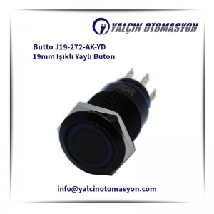 Butto J19-272-AK-YD 19mm Işıklı Yaylı Buton