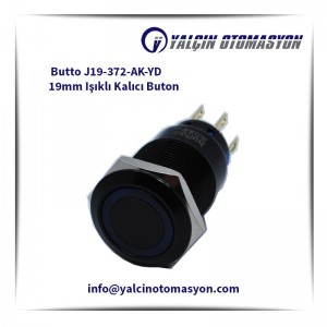 Butto J19-372-AK-YD 19mm Işıklı Kalıcı Buton