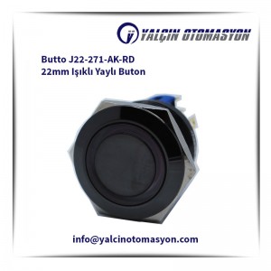 Butto J22-271-AK-RD 22mm Işıklı Yaylı Buton