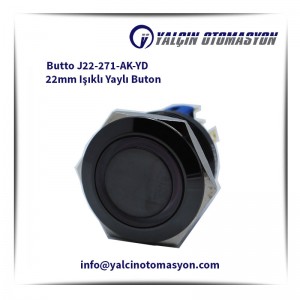 Butto J22-271-AK-YD 22mm Işıklı Yaylı Buton