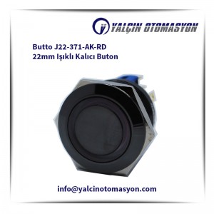 Butto J22-371-AK-RD 22mm Işıklı Kalıcı Buton