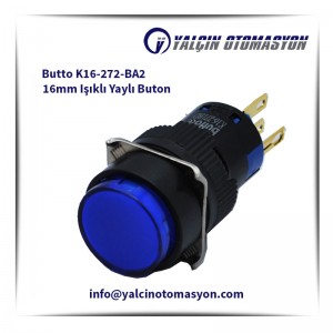 Butto K16-272-BA2 16mm Işıklı Yaylı Buton