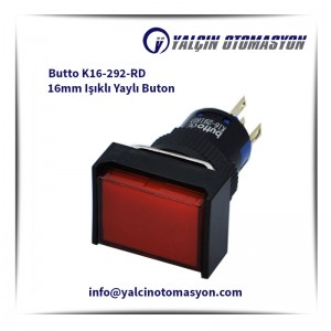 Butto K16-292-RD 16mm Işıklı Yaylı Buton