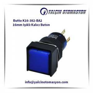 Butto K16-382-BA2 16mm Işıklı Kalıcı Buton