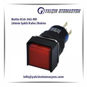 Butto K16-382-RD 16mm Işıklı Kalıcı Buton