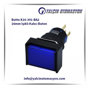 Butto K16-391-BA2 16mm Işıklı Kalıcı Buton