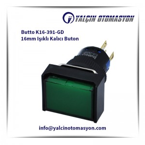 Butto K16-391-GD 16mm Işıklı Kalıcı Buton