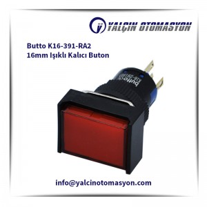 Butto K16-391-RA2 16mm Işıklı Kalıcı Buton