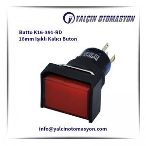 Butto K16-391-RD 16mm Işıklı Kalıcı Buton