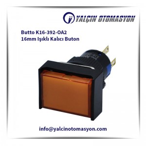 Butto K16-392-OA2 16mm Işıklı Kalıcı Buton