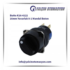 Butto K16-4122 16mm Yuvarlak 0-1 Mandal Buton