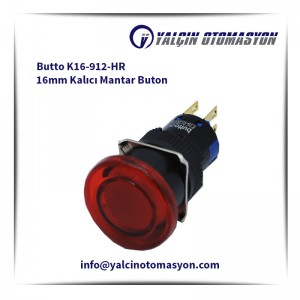 Butto K16-912-HR 16mm Kalıcı Mantar Buton