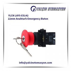 YLCN LAY5-ES142 22mm Anahtarlı Emergency Buton
