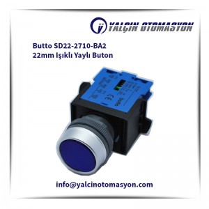 Butto SD22-2710-BA2 22mm Işıklı Yaylı Buton