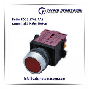 Butto SD22-3701-RA2 22mm Işıklı Kalıcı Buton