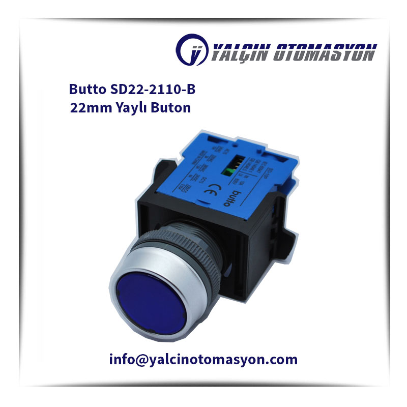 Butto SD22-2110-B 22mm Yaylı Buton