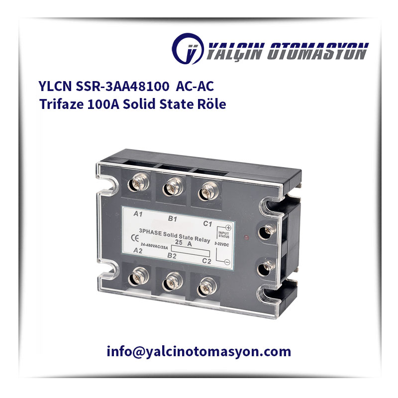 YLCN SSR-3AA48100 AC-AC Trifaze 100A Solid State Röle